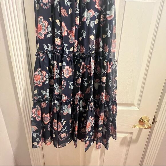 NWT sachin and Babi‎ Dalia Eastern Gouache Botanical Floral Tiered Dress Sz 8 - Picture 9 of 16